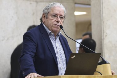 Sao paulo (sp), 04 / 16 / 2025 meclis üyesi paulo frange (mdb), meclis üyesi edir satışları (psd) başkanlığındaki 27. sıradan oturum sırasında (leco viana / theenews2)