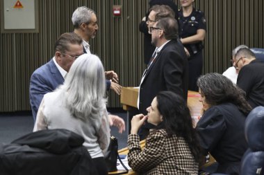 Sao Paulo (SP), 04 / 16 / 2025 Konsey Üyesi Edir Pazarlama (PSD) başkanlığında 1 Mayıs 'ta Sao Paulo şehir meclisinde yapılan genel kurul toplantısına (leco viana / theenews2)
