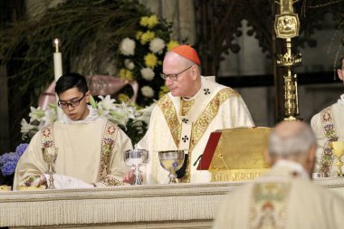 Papa Francis 'in vefatından sonra Aziz Patrick Katedrali' nde ayin. 22 Nisan, New York, ABD: Papa Francis 'in vefatından sonra Aziz Patrick Katedrali' nde bir ayin. (niyi fote / the new ws2)