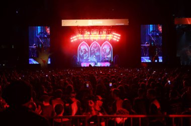 Sao Paulo (sp), Brezilya 03 / 05 / 2025 - Çetecilerin ikinci gününde grup power wolf 'un performansı, ülkenin en büyük metal festivali (03), Latin Amerika Anıtı' nda (fabricio bomjardim / thenews2)