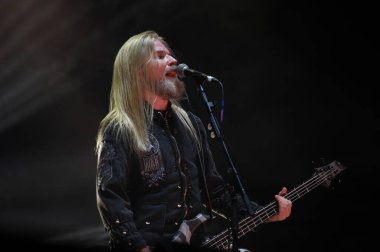 Sao Paulo (sp), Brezilya 03 / 05 / 2025 - Çetecilerin ikinci gününde Sabaton grubunun performansı, ülkenin en büyük metal festivali, bu cumartesi Latin Amerika anıtında (fabricio bomjardim / thenews2)