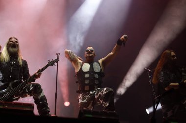 Sao Paulo (sp), Brezilya 03 / 05 / 2025 - Çetecilerin ikinci gününde Sabaton grubunun performansı, ülkenin en büyük metal festivali, bu cumartesi Latin Amerika anıtında (fabricio bomjardim / thenews2)