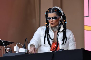 Sao Paulo (sp), Brezilya 03 / 05 / 2025 - dj luisa viscardi bu cumartesi öğleden sonra Sao Paulo 'daki villa lobos Park' ta düzenlenen nomade festivalinin açılışını gerçekleştirdi..