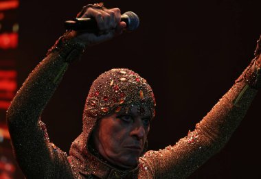 Sao Paulo (sp), Brezilya 03 / 05 / 2025 - şarkıcı ney matogrosso, Sao Paulo 'nun başkenti Alto de Pinheiros' ta yer alan nomade festivalinde sahne aldı.