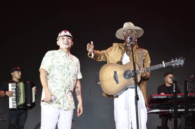 Sao Paulo (SP), Brezilya 04 / 05 / 2025 - şarkıcı Joao Gomes 'in şarkıcı Jota.pe' nin katılımıyla gerçekleştirilen gösteri, Alto de Pinheiros 'taki Villa Lobos Park' ta düzenlenen Nomade Festivali sırasında sahneleniyor. 