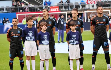 NICFC FC Cincinnati 'ye karşı. 4 Mayıs 2025, New York, ABD: Mls için geçerli Citifield 'da nycfc ve fc cincinnati futbol maçı (Niyi Fote / Thenews2) 