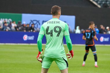 NICFC FC Cincinnati 'ye karşı. 4 Mayıs 2025, New York, ABD: Özgür, nycfc ve fc Cincinnati arasındaki futbol maçı kalecisi Mls için geçerli Citifield (Niyi Fote / Thenews2) 