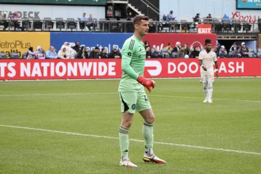 NICFC FC Cincinnati 'ye karşı. 4 Mayıs 2025, New York, ABD: Özgür, nycfc ve fc Cincinnati arasındaki futbol maçı kalecisi Mls için geçerli Citifield (Niyi Fote / Thenews2) 