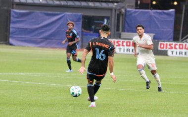 NICFC FC Cincinnati 'ye karşı. 4 Mayıs 2025, New York, ABD: nycfc ve fc Cincinnati arasındaki futbol maçı sırasında Mls için geçerli olan Cincinnati (Niyi Fote / Thenews2) 