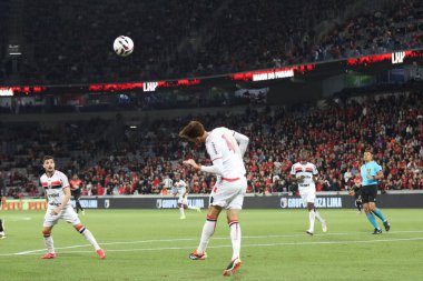 Curitiba (Pr), Brezilya 04 / 05 / 2025 - ligga arena 'da düzenlenen Brezilya şampiyonluk serisi b' nin 6. raundunda atletizm ve botafogo sp arasında oynanan maçta çekildi.