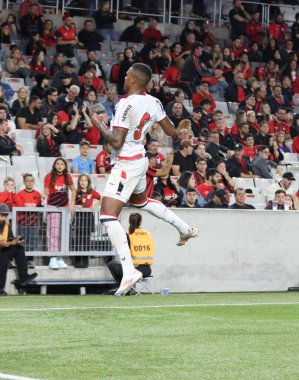 Curitiba (pr), Brazil 04 / 05 / 2025 - Atletico ve botafogo sp arasında oynanan karşılaşma sırasında oyuncu tevis Gabriel, ligga arena 'da düzenlenen 6.