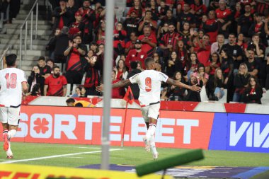 Curitiba (pr), Brazil 04 / 05 / 2025 - Atletico ve botafogo sp arasında oynanan karşılaşma sırasında oyuncu tevis Gabriel, ligga arena 'da düzenlenen 6.