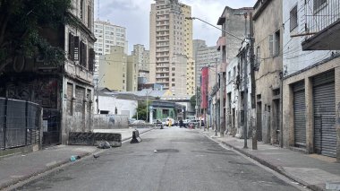 Sao Paulo (sp), Brezilya 12 / 5 / 2025 - rua dos gusmoes köşesinden protestanlarla dağıtılan cracolandia kullanıcıları, bu pazartesi, 12 Mayıs 2025. (Oslaim Brito / Tenews2) 