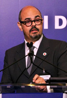 13 Mayıs 2025, New York, ABD: mateus simoes, Minas Gerais vali yardımcısı, Brezilya haftası boyunca New York 'taki Harvard Club' da düzenlenen 14. Lide Brezilya yatırım forumu sırasında gerçekleşmiştir (niyi fote / theenews2)