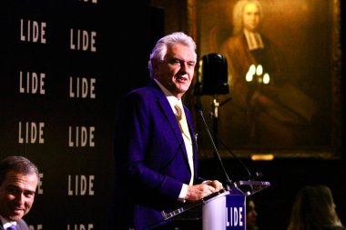 13 Mayıs 2025, New York, ABD: ronaldo caiado, Goias Valisi, Brezilya haftası boyunca New York 'taki Harvard Club' da düzenlenen 14. Lide Brezilya yatırım forumu sırasında gerçekleştirilmiştir (niyi fote / thenews2)