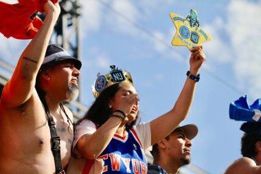 New York, ABD: 17 Mayıs 2025 - Mls maçı için Citifield Citifield Citifield 'da Nickfc ve Red Bull arasında oynanan futbol maçının taraftarları. (Fotoğraf: Niyi Fote / Thenews2 / Depozito Fotoğrafları) 
