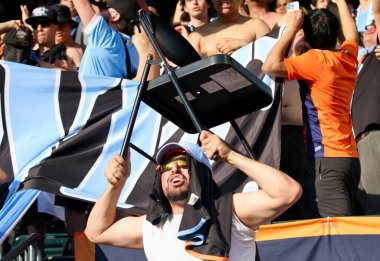 New York, ABD: 17 Mayıs 2025 - Mls maçı için Citifield Citifield Citifield 'da Nickfc ve Red Bull arasında oynanan futbol maçının taraftarları. (Fotoğraf: Niyi Fote / Thenews2 / Depozito Fotoğrafları) 