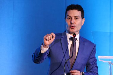 Sao Paulo (SP), Brezilya 05 / 28 / 2025 Jader Filho, Şehir Bakanı, emlak sektörünün geleceğini şekillendiren lider ve uzmanların bir toplantısı olan Abrainc 2025 zirvesinde konuşuyor ve dersler veriyor (leco viana / thews2)