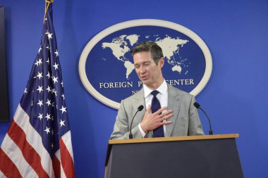 New York, ABD: 3 Haziran 2025 - Dan courtemanche, baş haberleşme subayı, büyük lig soccercercercercered gazetecilere bir basın toplantısı düzenledi. (Niyi Fote/Thenews2)