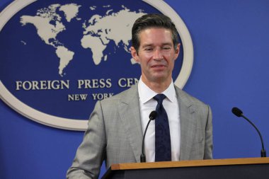 New York, ABD: 3 Haziran 2025 - Dan courtemanche, baş haberleşme subayı, büyük lig soccercercercercered gazetecilere bir basın toplantısı düzenledi. (Niyi Fote/Thenews2)