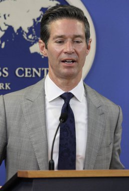 New York, ABD: 3 Haziran 2025 - Dan courtemanche, baş haberleşme subayı, büyük lig soccercercercercered gazetecilere bir basın toplantısı düzenledi. (Niyi Fote/Thenews2)