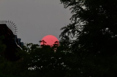 New York, ABD: 3 Haziran 2025 - Manhattan, New York 'ta sürpriz bir pembe ay görüldü. Pembe ay, Nisan ayında meydana gelen dolunaya verilen isimdir. (niyi fote / the new ws2)