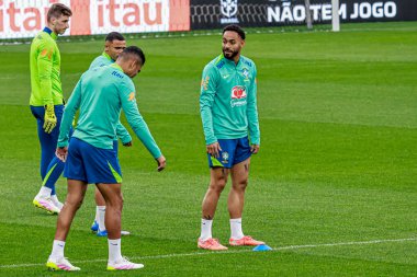 Sao Paulo (sp) Brazilya 06 / 09 / 2025 Brezilya Milli Takımı antrenmanı sırasında Sao Paulo 'daki Neo Quimica Arena' da (sp) bu pazartesi. Takım 2026 Dünya Kupası elemelerinde Paraguay ile karşılaşmaya hazırlanıyor. (leco viana / the newws2)