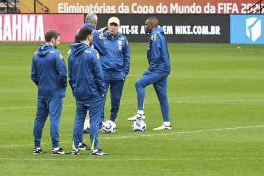 Sao Paulo (sp) Brazil 06 / 09 / 2025 carlo ancelotti, Brezilyalı milli takım antrenmanına Sao Paulo 'daki Neo Quimica Arena' da (sp) liderlik ediyor. (leco viana / the newws2)