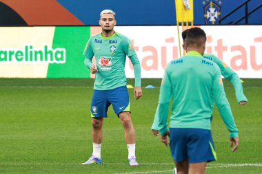 Sao Paulo (sp) Brazilya 06 / 09 / 2025 Brezilya Milli Takımı antrenmanı sırasında Sao Paulo 'daki Neo Quimica Arena' da (sp) bu pazartesi. Takım 2026 Dünya Kupası elemelerinde Paraguay ile karşılaşmaya hazırlanıyor. (leco viana / the newws2)