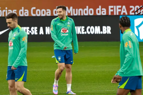 Sao Paulo (sp) Brazilya 06 / 09 / 2025 Brezilya Milli Takımı antrenmanı sırasında Sao Paulo 'daki Neo Quimica Arena' da (sp) bu pazartesi. Takım 2026 Dünya Kupası elemelerinde Paraguay ile karşılaşmaya hazırlanıyor (leco viana / thenews2)