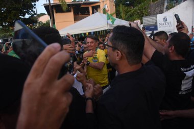 Natal (rn), Brazil 12 / 06 / 2025 - eski başkan jair messias bolsonaro, bu öğleden sonra, 12 Haziran 2025 tarihinde, natal şehir konseyinde, vatandaşlık unvanı aldı ve Ponta negra plajına gitti (jose aldenir / thews2)