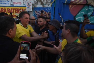 Natal (rn), Brazil 12 / 06 / 2025 - eski başkan jair messias bolsonaro, bu öğleden sonra, 12 Haziran 2025 tarihinde, natal şehir konseyinde, vatandaşlık unvanı aldı ve Ponta negra plajına gitti (jose aldenir / thews2)