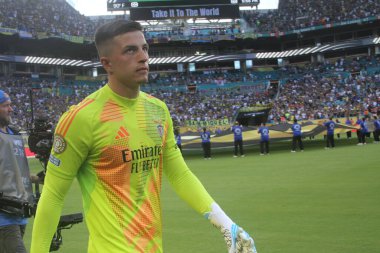 (Boca Jr. sl Benfica-fifa Dünya Kulüpler Kupası. 16 Haziran 2025, Miami, Florida, ABD: Miami 'deki Hard Rock Stadyumu' nda düzenlenen Fifa Dünya Kulüpler Kupası 'nın grup aşamasında Boca Jr ve sl Benfica arasında oynanan futbol maçı. (niyi fote / the new ws2)