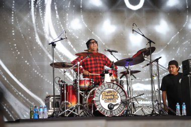 Sao Paulo (sp), 06 / 14 / 2025 - Marcao Brito ve Thiago Feijao ile birlikte Charlie Brown Jr. Sao Paulo 'nun güney bölgesindeki ibirapuera konser salonunda en iyi blues ve rock sahnesinde çalın. (Fabricio Bomjardim / The Newws2)     