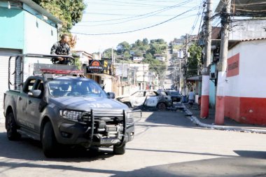 Duque de caxias (rj), 06 / 16 / 2025 - operasyon / manguerinha / rj - askeri polis Mangueirinha kompleksi, duque de caxias, 16 Haziran 2025 'de bir operasyon gerçekleştirdi. (Jose Lucena 2. Bölüm)) 