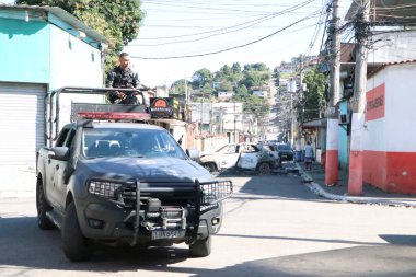 Duque de caxias (rj), 06 / 16 / 2025 - operasyon / manguerinha / rj - askeri polis Mangueirinha kompleksi, duque de caxias, 16 Haziran 2025 'de bir operasyon gerçekleştirdi. (Jose Lucena 2. Bölüm)) 