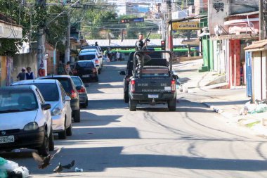 Duque de caxias (rj), 06 / 16 / 2025 - operasyon / manguerinha / rj - askeri polis Mangueirinha kompleksi, duque de caxias, 16 Haziran 2025 'de bir operasyon gerçekleştirdi. (Jose Lucena 2. Bölüm)) 