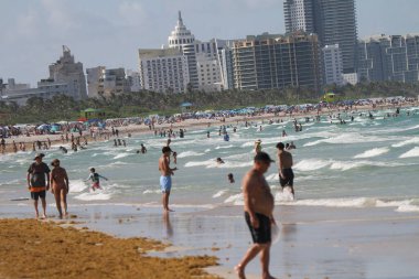 Güney sahili rıhtım noktası. 17 Haziran 2025, Miami, Florida, ABD: çocuklar da dahil olmak üzere yüzücülerin temiz suda yüzebileceği, piknik yapabileceği, spor yapabileceği, (niyi fote / theenews2)