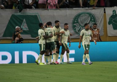 23 Haziran 2025, Miami, Florida, ABD: Mauricio # 18 of Palmeiras ikinci gollerini attı ve Inter Miami FC ile Palmeiras (niyi fote / thews2)
