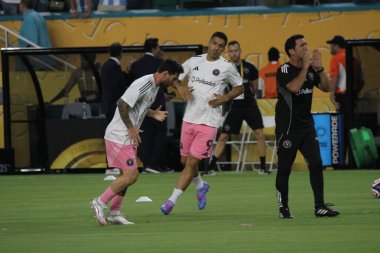 23 Haziran 2025, Miami, Florida, ABD: messi ve Inter Miami 'li Luis Suarez, Inter Miami FC ve Palmeiras arasında oynanan futbol maçında Fifa Dünya Kulüpler Kupası' nın son etabı olan Hard Rock Stadyumu 'nda (Niyi fote / thews2)