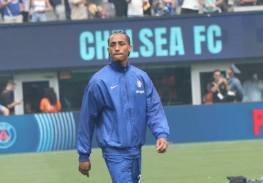 13 Temmuz 2025, New Jersey, ABD: Joao pedro of Chelsea ve psg arasında oynanan futbol maçı sırasında New Jersey 'deki Metlife Stadyumu' nda oynanan Fifa Dünya Kupası 2025 finalleri için geçerlidir. (niyi fote / the new ws2)