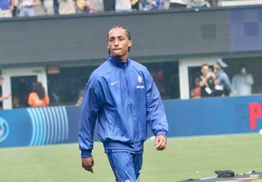 13 Temmuz 2025, New Jersey, ABD: Joao pedro of Chelsea ve psg arasında oynanan futbol maçı sırasında New Jersey 'deki Metlife Stadyumu' nda oynanan Fifa Dünya Kupası 2025 finalleri için geçerlidir. (niyi fote / the new ws2)