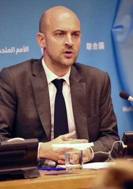 Filistin sorununun barışçıl çözümü ve iki devletli bir çözümün uygulanması hakkında basın brifingi. 28 Temmuz 2025, New York, ABD. Mr. Jean-nol barrot, Avrupa ve Fransa Dışişleri Bakanı (niyi fote / thews2)