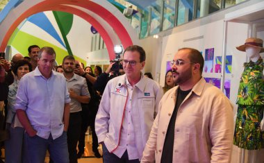 Rio de Janeiro (RJ), Brezilya 1 Ağustos 2025 - Belediye Başkanı Eduardo Paes bu Cuma günü Olimpiyat Parkı 'ndaki Velodrome' da bulunan Rio Olimpiyat Müzesini ziyaret etti. (Saul Angelo / the new-two))