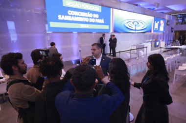 Sao Paulo (SP), Brezilya, 5 Ağustos 2025, Ricardo Nasser Sefer, Para Eyaleti Başsavcısı, açık artırmadan sonra gazetecilerle bir basın toplantısına katıldı (leco viana / thews2)
