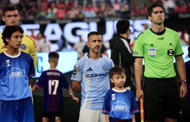 Lig Kupası 2025: NYFC ve sınır dışı edilen toluca f.c. 5 Ağustos 2025, New York, ABD 'li Nickfc ile Meksika' lı Nemportivo toluca f.c arasındaki futbol maçı sırasında Yankee Stadyumu 'ndaki 2025 numaralı lig kupasında ABD' li Moralez. (niyi fote / the new ws2)