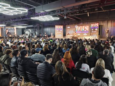 Sao Paulo (SP), Brezilya 13 Ağustos 2025 - YouTuber, dijital nüfuz sahibi, ve komedyen Felipe Bressanim Pereira, Felca olarak da bilinir, Kampüs Topluluğu 'ndaki Etkili Zirve' de (leandro chemalle / thenews2)