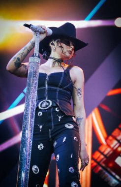 Sao Paulo (SP), 08 / 16 / 2025 - Farraial / Ana / Castela / SP - Şov şarkıcısı Ana Castela, Farraial 2025, Anhembi Arena, bu Cumartesi öğleden sonra, 16 Ağustos 2025. (Milene Cardoso / Newws2)        