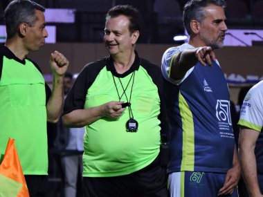 Sao Paulo (SP), Brezilya 08 / 26 / 2025 - Sao Paulo Valisi Tarcisio de Freitas, Sao Paulo Belediye Başkanı Ricardo Nunes ve diğer belediye başkanlarıyla oynadığı futbol maçına katıldı (leandro chemalle / thenews2)