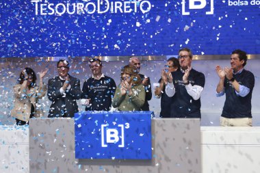 Sao Paulo (SP), Brezilya 1 Eylül 2025, B3, Brezilya Borsası ve Ulusal Hazine Sekreterliği (STN) Brezilyalı aktris Renata Sorrah ile yeni Tesouro Direto kampanyasını resmen başlattı (leco viana / thenews2)